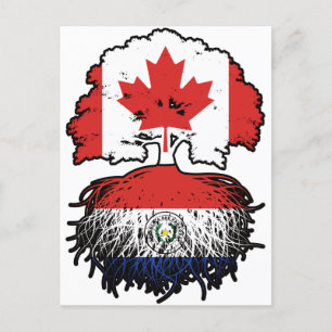 Paraguay Paraguayaanse Canada Canada - boomstammen Briefkaart