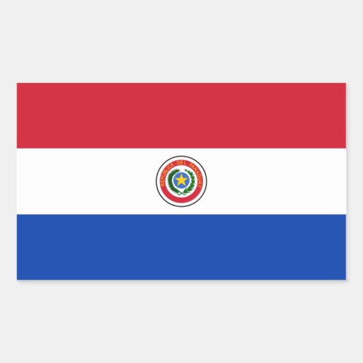 Paraguay/Paraguayaanse vlag Rechthoekige Sticker (Voorkant)
