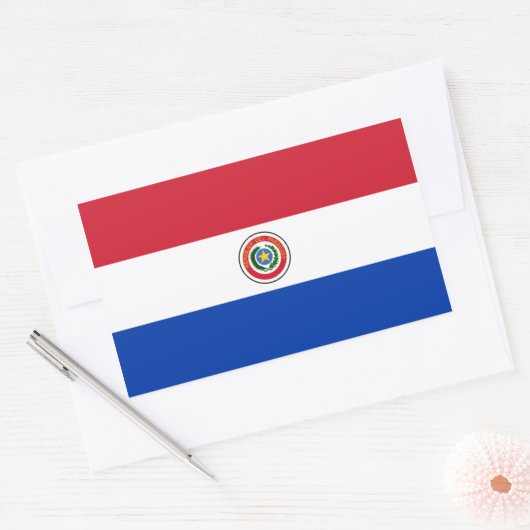 Paraguay/Paraguayaanse vlag Rechthoekige Sticker (Envelop)