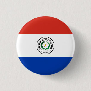 Paraguay (Paraguayaanse vlag) Ronde Button 3,2 Cm