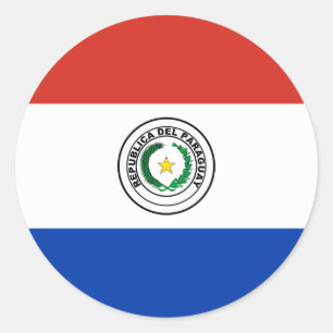 Paraguay (Paraguayaanse vlag) Ronde Sticker