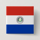 Paraguay (Paraguayaanse vlag) Vierkante Button 5,1 Cm (Voorkant)