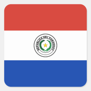 Paraguay (Paraguayaanse vlag) Vierkante Sticker