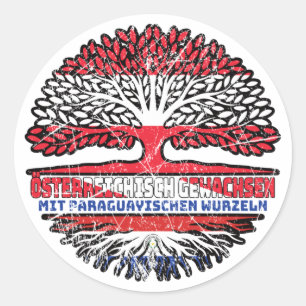 Paraguay Paraguayisch Österreichisch Österreich Ronde Sticker