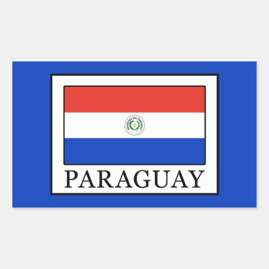 Paraguay Rechthoekige Sticker (Voorkant)
