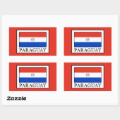 Paraguay Rechthoekige Sticker (Vel)