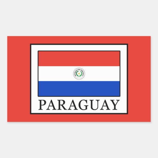 Paraguay Rechthoekige Sticker (Voorkant)