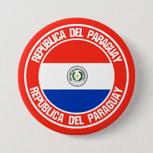Paraguay Ronde Embleem Button 7,6 Cm