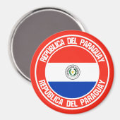 Paraguay Round Emblem Magneet (Voorkant / Achterkant)