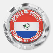 Paraguay Round Emblem Magneet (Voorkant)