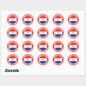 Paraguay Round Emblem Ronde Sticker (Vel)