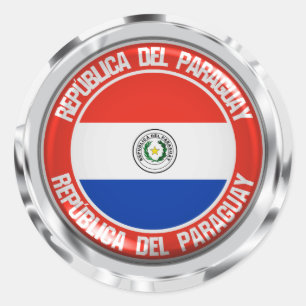 Paraguay Round Emblem Ronde Sticker
