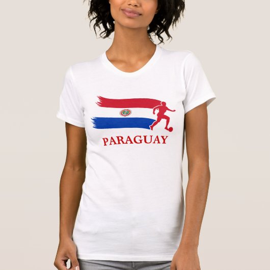 Paraguay Soccer Flag T-shirt (Voorkant)