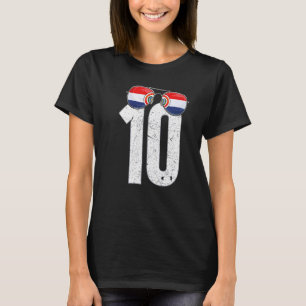 Paraguay Soccer Player Number 10 Paraguayaanse vla T-shirt