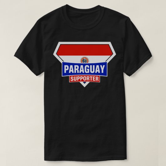 Paraguay Super Flag Supporter T-shirt (Design voorkant)