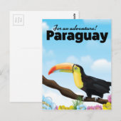 Paraguay Toekan reisposter Briefkaart (Voorkant / Achterkant)