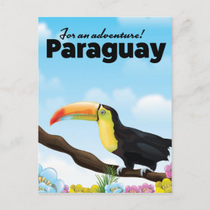 Paraguay Toekan reisposter Briefkaart