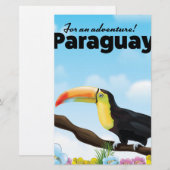 Paraguay Toucan-reisposter Briefpapier (Voorkant / Achterkant)
