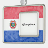 Paraguay Verzilverd Omlijst Ornament (Links)