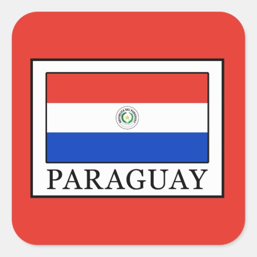 Paraguay Vierkante Sticker (Voorkant)
