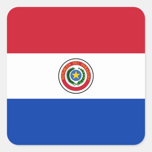PARAGUAY VIERKANTE STICKER (Voorkant)