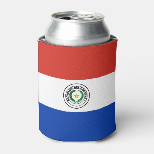 Paraguay Vlag Blikjeskoeler (Blikje Voorkant)