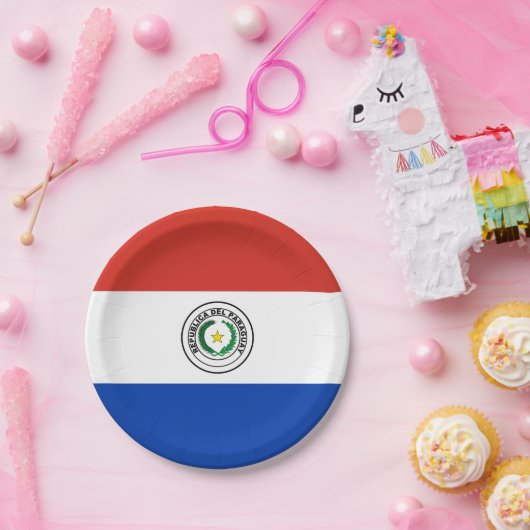 Paraguay Vlag borden, partij, sport, Paraguay Papieren Bordje (Feest)