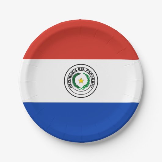 Paraguay Vlag borden, partij, sport, Paraguay Papieren Bordje (Voorkant)