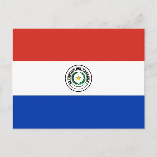 Paraguay Vlag Briefkaart (Voorkant)