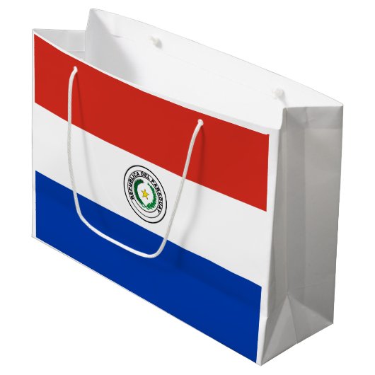 Paraguay Vlag Groot Cadeauzakje (Voorkant Gekanteld)