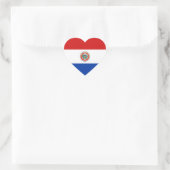 Paraguay Vlag Hart Sticker (Tas)