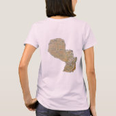 Paraguay Vlag + Kaart + Tekst T-shirt (Achterkant)