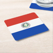 Paraguay Vlag Kartonnen Onderzetters (Schuin)