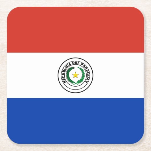 Paraguay Vlag Kartonnen Onderzetters (Voorkant)