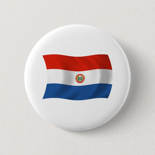 Paraguay Vlag Knop Ronde Button 5,7 Cm (Voorkant)