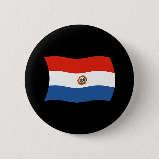 Paraguay Vlag Knop Ronde Button 5,7 Cm (Voorkant)