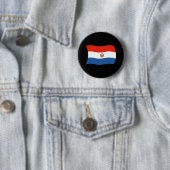 Paraguay Vlag Knop Ronde Button 5,7 Cm (In situ)