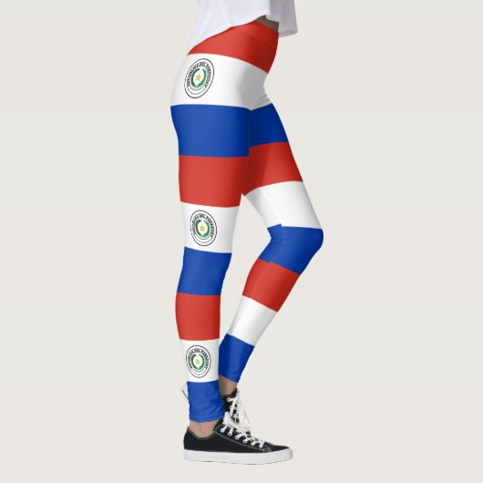 Paraguay Vlag Leggings (Rechts)