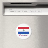 Paraguay Vlag met naam Magneet (Insitu (Vaatwasser))