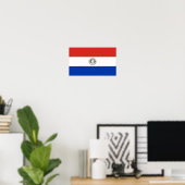 Paraguay Vlag Poster (Thuiskantoor)