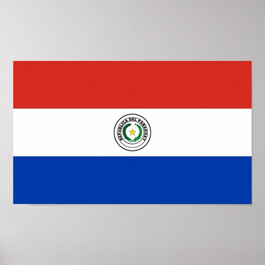 Paraguay Vlag Poster (Voorkant)