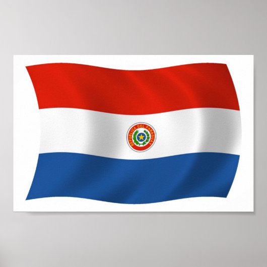 Paraguay Vlag Poster Print (Voorkant)