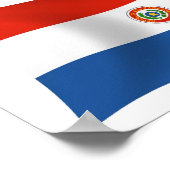 Paraguay Vlag Poster Print (Hoek)