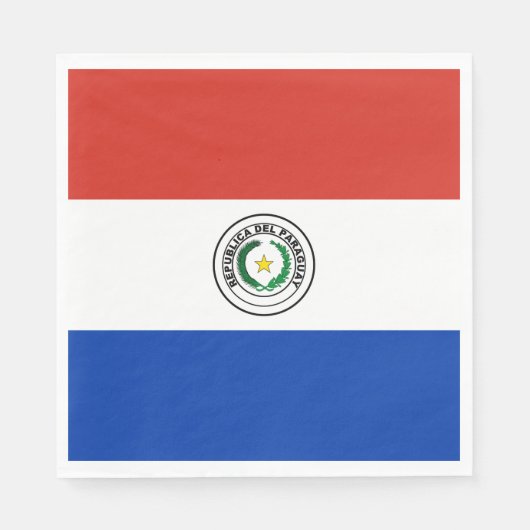 Paraguay Vlag Servet (Voorkant)
