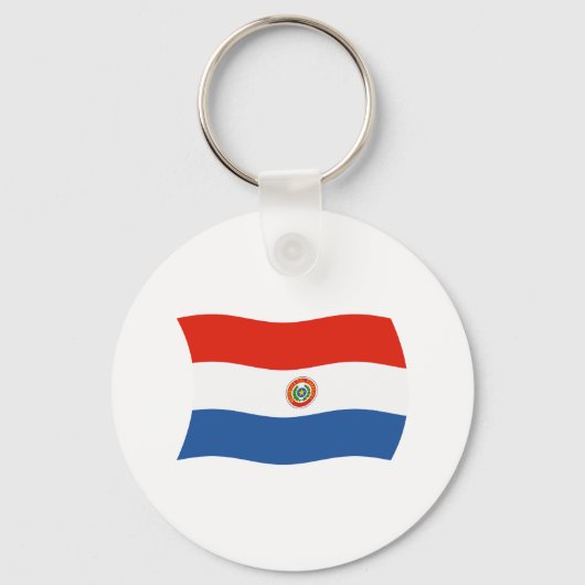 Paraguay Vlag Sleutelhanger (Voorkant)