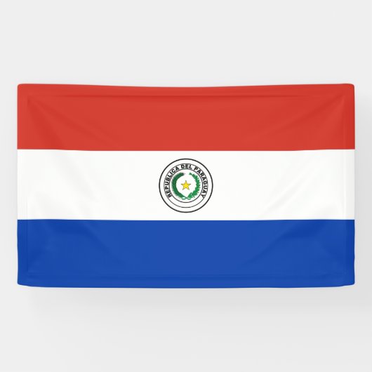 Paraguay Vlag Spandoek (Horizontaal)