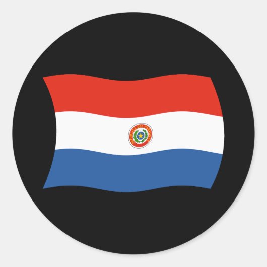 Paraguay Vlag Sticker (Voorkant)