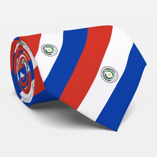 Paraguay Vlag Stropdas (Opgerold)