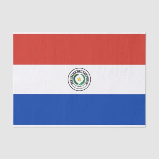 Paraguay Vlag Tissuepapier (Voorkant)