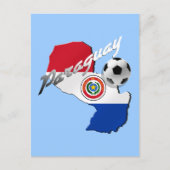 Paraguay vlag voetbal kaart van Paraguayaanse cade (Voorkant)